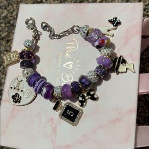 Lavender charm bracelet
